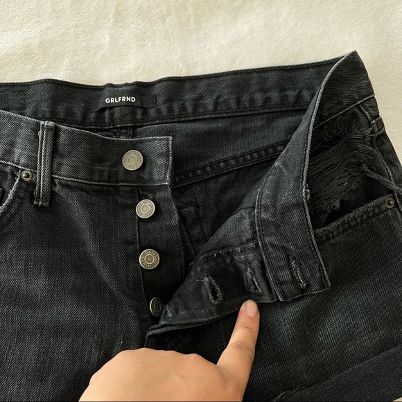 GRLFRND Adriana Slouchy Distressed Shorts in I Just Fall in Love Again - Picture 9 of 12